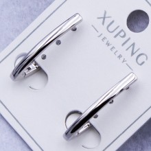 Сережки Xuping№404 h-24 мм кути під срібло купити недорого медзолото від виробника біжутерика