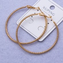 Сережки-кільця Xuping№836 d-4.5 мм Конго з фактурним крученим дизайном купити недорого медзолото від виробника біжутерика