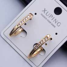 Сережки Xuping№580 h-20мм 18к кути з доріжкою із білих цирконів ксюпінг сережки в інтернет магазині позолотка